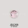Popular suave nu Diamante nova joia de unha fundo pontiagudo transparente rosa tridimensional multi-corte cristal vidro rosa nu Diamante