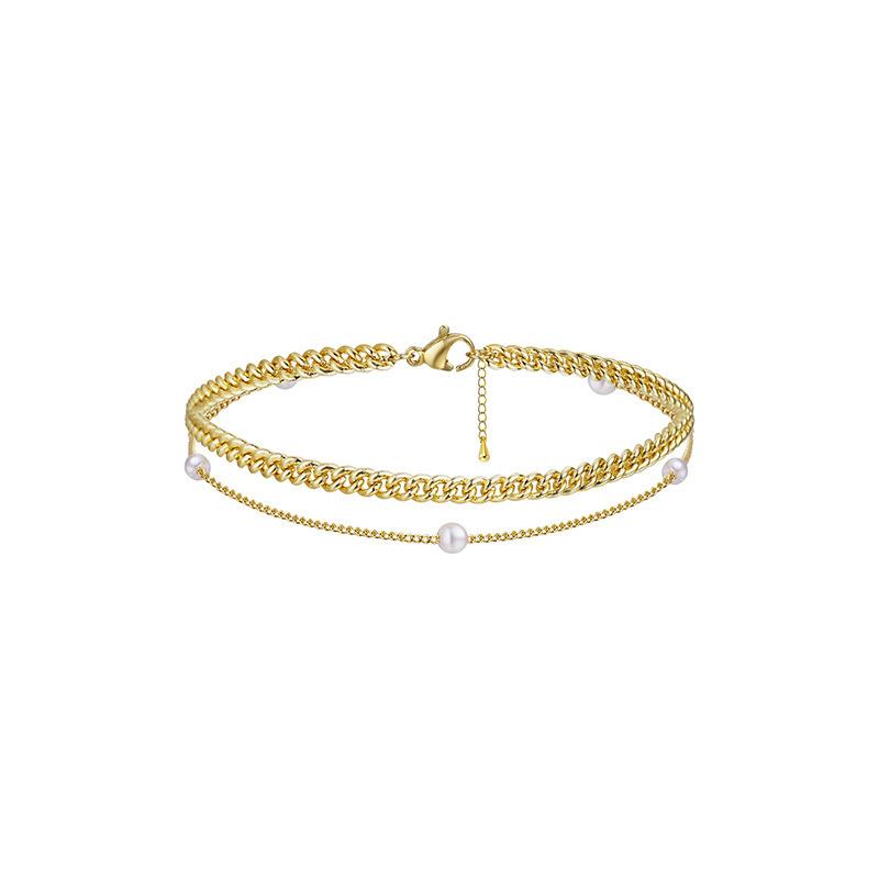 Anklet-Pearl Cubar Chain-03 鍓鏈琝