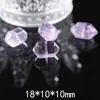 Accesorios de cristal natural Beibei Fu de doble punta polvo de cristal blanco cristal amatista accesorios para manualidades al por mayor