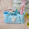 Creativo Hogar Dibujos Animados Inodoro Pasta de Dientes Pareja Vaso para Dientes Set de Cepillos de Dientes Estante de Almacenamiento Vaso para Enjuague Bucal Caja de Almacenamiento para Lavado