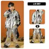 Ropa de Moda Street Dance Infantil Niños Traje plateado Xi Hip Hop Infantil Calle Frita Niñas Tambor Ropa de Actuación Día de Año Nuevo