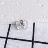 Accesorios de joyería DIY al por mayor, colgante de collar y pendientes de circonita con incrustaciones de lazo nuevo y sencillo, colgante de joyería