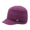 Sombrero para personas de mediana edad y ancianos para mujer, sombrero de lana grueso de invierno para madre, abuela, anciana, para andar en bicicleta en otoño e invierno para mantener el calor