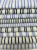 Tecido Jacquard Tingido na Massa Azul Listrado Estilo Fresco Pronto-Estoque para Roupas Masculinas e Femininas Camisas