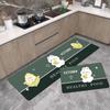 Tapete de Piso de Terciopelo Cristal Combinación de Entrada Tapete para Puerta Cocina Baño Puerta Antideslizante Resistente a la Suciedad Engrosado Tapete para Pies Tapete de Piso de Cocina