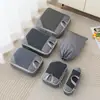 Set de cinco piezas de malla de bolsas de almacenamiento de viaje compresibles, organizador de equipaje, bolsa portátil para empacar ropa para viajes de negocios y viajes