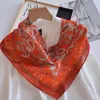 Lenço Quadrado Moderno para Mulheres 70X70 Lenço de Seda para Primavera e Outono Moda Versátil para o Trabalho Ol Fino Macio