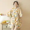 Bata de Verano para Mujer Estilo Ins Transfronterizo con Tirantes, Bata de Baño Fina Sexy Larga Estilo Japonés Dulce, Ropa de Casa de Manga Corta
