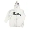 Amazon Simple Calle Principal Hip Hop Punk Top Holgado con Bordado de Letras Cárdigan con Capucha Unisex Sudadera Cálida