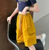 Shorts Casuais Finos de Verão para Meninas Amazon 2026 Nova Moda Calças Cargo de Secagem Rápida Calças Esportivas de Comprimento Médio