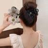 Accesorios para el cabello de alta gama de malla con diamantes de imitación de girasol, pinza de agarre, pinza para cola de caballo estilo coreano, pinza de disco para el cabello, pinza de tiburón mediana para semirrecogido
