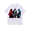 Camiseta de manga larga con estampado de figuras de rap, estilo hip hop, estilo americano, estilo high street, para hombre y mujer, estilo vintage con lavado antiguo.