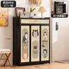 Gabinete de Almacenamiento Combinado Apilable para el Hogar Gabinete Simple de Piso Multicapa Gabinete de Almacenamiento Multifuncional Estante Almacenamiento a Prueba de Polvo