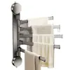 Estante para Toallas con Ventosa para Baño Estante de Almacenamiento Montado en la Pared Sin Taladro Estante de Almacenamiento Giratorio con Múltiples Barras Esquina de Almacenamiento Barra para Toallas de Baño Hogar Dropshipping