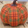 Nuevos artículos decorativos transfronterizos para Acción de Gracias y Festival de la Cosecha, adornos de mesa y accesorios de calabaza de tejido de punto rellenos de algodón PP