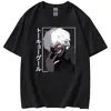 Tokyo Ku Tokyo Ghoul Anime Camiseta de Manga Curta Masculina e Feminina Periférica Estampada Casual Gola Redonda Manga Curta Feminina