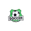 Insígnia de Metal de Bola Esportiva Acessórios de Decoração para Roupas Série Desenho Animado Copa do Mundo Futebol Broche Broche de Esmalte