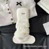 Nuevos Calcetines Negros Estilo Universitario Versátiles de Media Pantorrilla para Mujer Otoño e Invierno Cálidos de Punto Estilo Perezoso Calcetines para la Pantorrilla Chaqueta