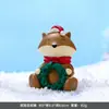 Resina de Natal Velho Homem Decoração de Mesa Fofa Artesanal Enfeites de Natal Alce Raposa Adereços de Decoração de Janela Enfeites Criativos