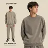 Sudadera de Cuello Redondo Personalizada para Otoño e Invierno, Oversize, Forro Polar, Estilo Callejero Americano, Unisex, Disponible para OEM/ODM Transfronterizo