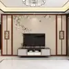 2025 Nuevo Estilo Mural de Papel Tapiz Estilo Chino de Flores y Pájaros para Sala de Estar, Pared de Fondo de TV, Sofá, Revestimiento de Pared de Dormitorio