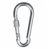 Hebilla de Resorte de Acero Inoxidable Mosquetón de Escalada Broche de Seguridad Cadena de Llavero Anillo de Cuerda Clip para Correa de Perro Anillo de Cuerda