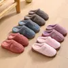 Pantuflas de Algodón para Hombres y Mujeres en Casa, Zapatos Cálidos y Antideslizantes para Confinamiento, Pantuflas de Felpa con Suela Gruesa, Pantuflas de Algodón para el Hogar en Interiores para Parejas de Otoño e Invierno