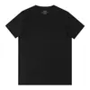 Camiseta de Manga Corta Color Negro y Blanco de Algodón de Fibra Larga de Xinjiang Clase 50 Piezas Verano Color Sólido Camisa de Algodón Mercerizado para Hombre