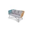 Mesa y silla de balcón de ocio al aire libre nórdico, silla de ratán, silla individual creativa de ratán para patio, combinación de muebles de mesa de centro pequeña de tres piezas