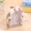 Bolso de Muñeca Transparente de Felpa Nuevo Original Billetera para Monedas Estampado de Leopardo Muñeca Mini Linda Bolsa de Almacenamiento Engrosada para Salidas