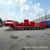 Semirremolque de gancho de exportación, vehículo de transporte de artículos grandes con gancho de 8 ejes, vehículo de transporte de equipos de artículos grandes de plataforma baja