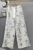 Pantalones de pijama de algodón para mujer, verano, finos, estampados, casuales, de pierna ancha, pueden usar mujeres embarazadas, comercio exterior, pantalones de talla grande