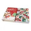 Caixa de Doces Nova Transfronteiriça Conjunto de Calendário do Advento de Natal Caixa de Papel Calendário de Natal 1-24 Caixa Quadrada Pronta para Venda