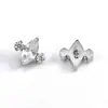 Brincos Pequenos de Dirigível de Titânio F136 com Zircônia 5A Joias para Piercing de Liga de Titânio G23 Unhas de Osso da Orelha Unhas Cocleares Unhas do Nariz Unhas do Lábio