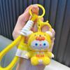 Llavero de oso boo boo con chapado UV auténtico oso de goma suave colgante para llaves de niños colgante para bolso pequeño regalo al por mayor