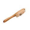 224 pente redondo de massagem de bambu para massagem, pente de saúde, pente de cabelo antiestático para saúde