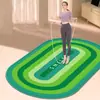 Alfombra Ovalada de Terciopelo de Cristal con Gradiente Simple Nórdico, Silenciosa y Absorbente de Impactos, Esterilla de Yoga para Interiores en Casa, Cuerda para Saltar de Fitness