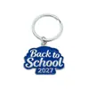 Llaveros personalizados más vendidos transfronterizos, dijes para mochilas, colgantes de aleación para la temporada de graduación, accesorios con temática de campus para las mochilas de los estudiantes