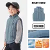 Chaleco para niño estilo europeo derecho, chaleco para bebé forrado de polar de invierno, top impermeable para niño, ropa nueva para niños, ropa de invierno