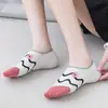 Nuevos Calcetines Invisibles de Algodón Bajos para Mujer de Verano con Estilo Graffiti Colorido y Agarre Antideslizante de Silicona, Venta al por Mayor