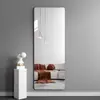 Espejo de Pared de Vidrio Adhesivo Autoadhesivo Sin Taladro Espejo de Cuerpo Entero Alta Definición Simple Montado en Pared Hogar Dormitorio