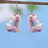 Diseño Original Transfronterizo, Nuevo Producto Transfronterizo, Pendientes Acrílicos Coloridos de Zorro Soñador, Exquisitos Lindos Pendientes de Zorro