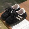 Nuevas Pantuflas de Algodón 2025 para Mujer, Zapatos de Interior de Invierno, Versátiles de Suela Fina, Punta Redonda, Planos, Cómodos, Casuales para Uso en Exteriores