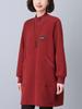 Sudadera de cuello alto medio con forro polar para mujer Otoño e Invierno 2024 Nueva Madre Suelta Interior Sudadera Falda Vestido Midi