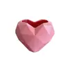 Maceta Popular Transfronteriza con Forma de Corazón Geométrico Impresa en 3D, Maceta para Suculentas de Exterior, Adorno Decorativo Creativo para Escritorio del Día de San Valentín