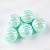 Cuentas Redondas de Calabaza Iridiscentes Acrílicas Chapadas Hechas a Mano Sueltas Accesorios para Joyería DIY Pulsera Muñequera Collar Enfilado