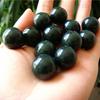 Xinjiang Hotan Jade Jade Escarlata Jade Tinta Cuentas Sueltas Collar Pulsera Cuerda Trenzada Colgante Tamaño de Cuenta Redonda Cuenta Aceite Cian