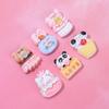 Superficie brillante sólida serie de animales postres pasador DIY calcomanías para vaso de agua carcasa de teléfono móvil agujeros para zapatos TikTok accesorios de resina
