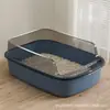 Caixa de Areia para Gatos Espessa Anti-respingo Extra Grande Transfronteiriça Suprimentos para Pets Caixa de Areia para Gatos Semi-fechada Extra Grande Anti-Odor