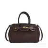 Bolso de Mano de Litchi de Alta Gama Transfronterizo Bolso Tipo Kelly Bolso de Mujer 2026 Nuevo Versátil Moda Casual Bolso de Hombro Cruzado